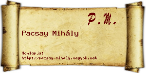 Pacsay Mihály névjegykártya